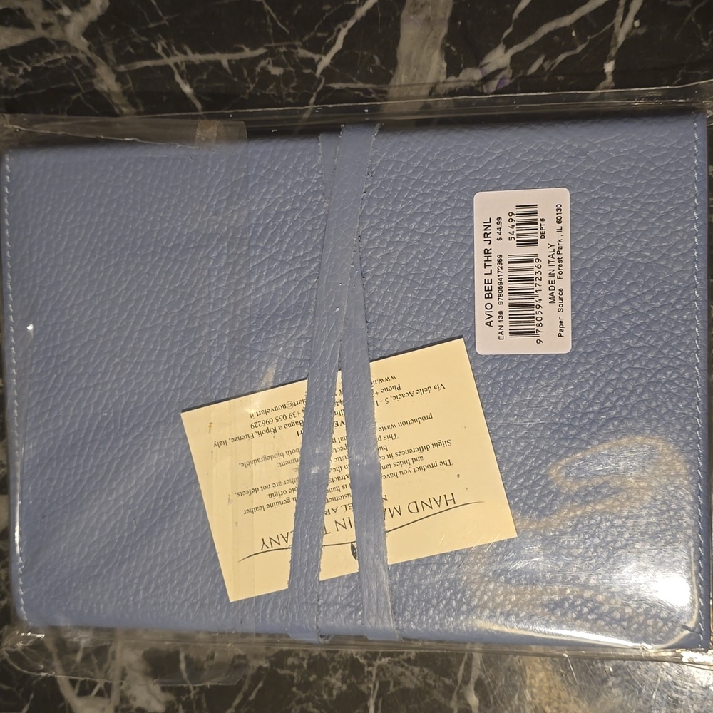 ❤️BUY 2 GET 1 FREE Avio Leather Journal with lace,Brass Bee ornament,IVORY edges - Picture 7 of 9